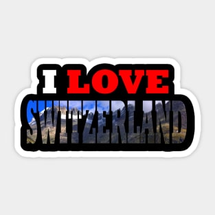 I Love Switzerland Rhone Glacier Mountain Sticker